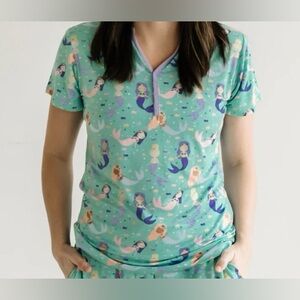 Little‎ Sleepies Mermaid Magic Women's Short Sleeve Pajama Top XXL New